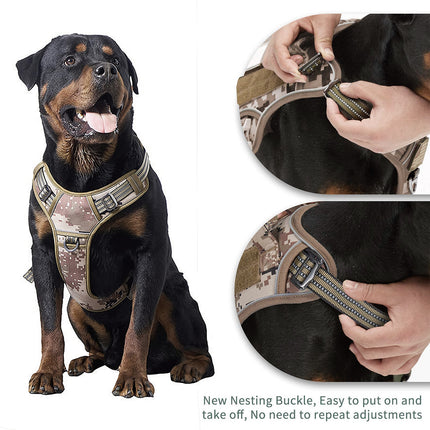 Dog Harness Tactical No Pull Adjustable Pet Military Working Training Vest S 3