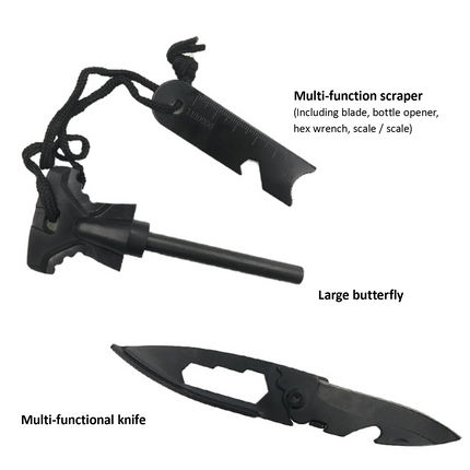 Camping Tool Emergency Survival Equipment Set Outdoor Sport Tactical Hiking Kit 10