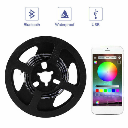 5V RGB LED Strip Lights IP65 Waterproof 5050 5M 10M 20M 300 LEDs USB Bluetooth 5