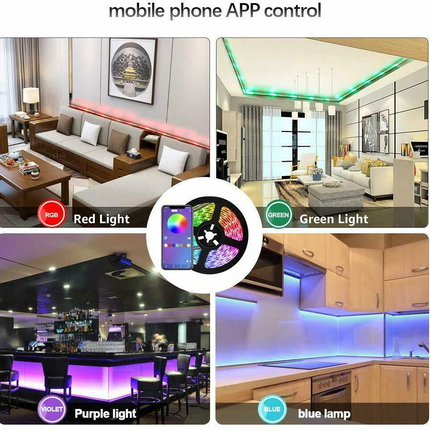 5V RGB LED Strip Lights IP65 Waterproof 5050 5M 10M 20M 300 LEDs USB Bluetooth 6
