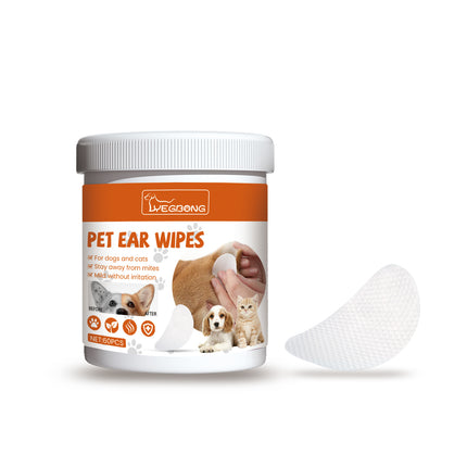 Yegbong Pet Ear Wipes, Pet Ear Cleaning Deodorizing Removing Mite And Earwax Cleaning Wipes 2