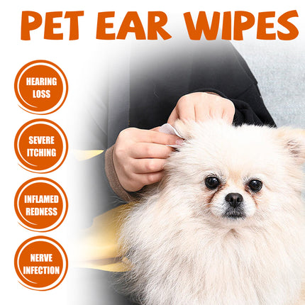 Yegbong Pet Ear Wipes, Pet Ear Cleaning Deodorizing Removing Mite And Earwax Cleaning Wipes 5