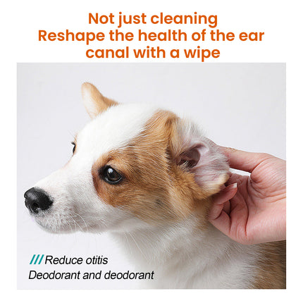 Yegbong Pet Ear Wipes, Pet Ear Cleaning Deodorizing Removing Mite And Earwax Cleaning Wipes 11