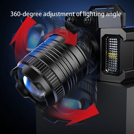 900000LM LED Headlamp Rechargeable Headlight Zoomable Head Torch Lamp Flashlight 5