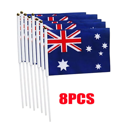 Small Waver Hand Held Aussie Flags Party Supplies Banner AU 8pcs Australia Flag 3