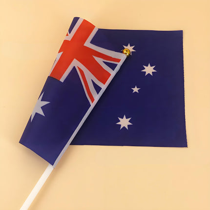 Small Waver Hand Held Aussie Flags Party Supplies Banner AU 8pcs Australia Flag 8