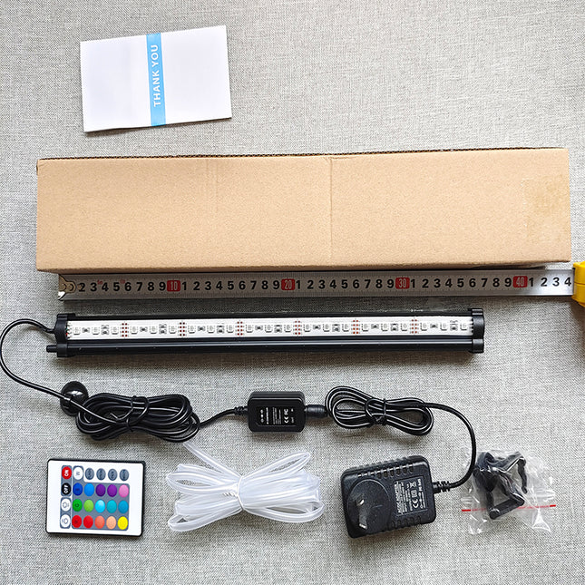 38cm LED Aquarium Lights Submersible Air Bubble RGB Light for Fish Tank Underwater 2