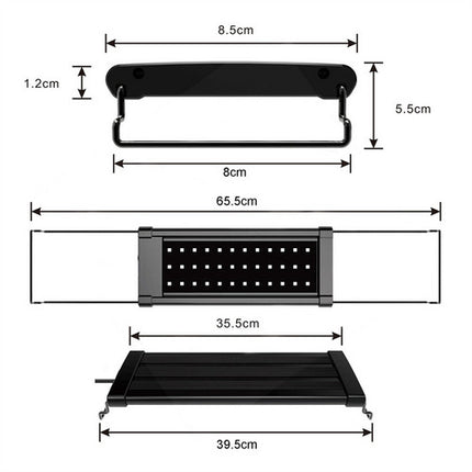 LED Light 40cm Full Spectrum Aquarium Lighting Aqua Plant Fish Tank Lamp 15W 2