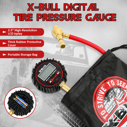 X-BULL Digital tire pressure gauge 250PSI Tyre Air Pressure Car Motorcycle LED 4