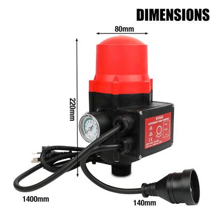 ETOSHA Water Pressure Pump Controller Auto Switch Control Electric BLACK 2
