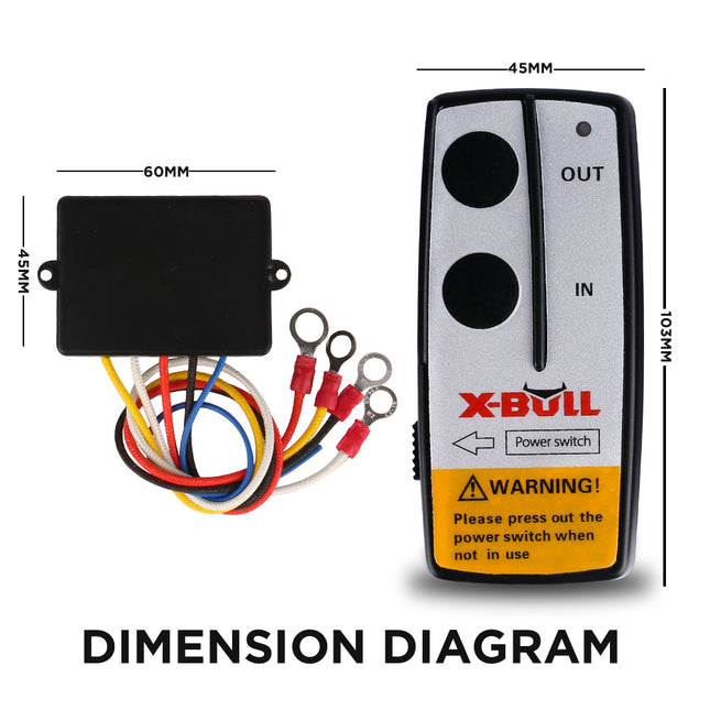 X-BULL 2x Wireless Winch Remote Control 12 Volt 150ft Handset Switch 4wd 2