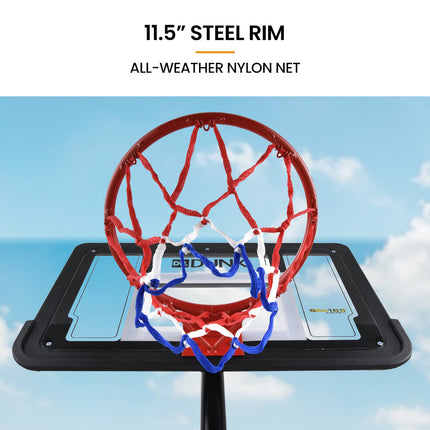 DR. DUNK Portable Kids Basketball Hoop Stand System, 1.15m to 1.60m Height Adjustable 5