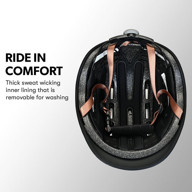 Valk Retro Bike Helmet, 56-61cm S, M, L Universal Dial Fit System, Charcoal 2