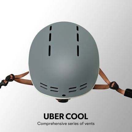 VALK Retro Bike Helmet, 56-61cm S, M, L Universal Dial Fit System, Graphite Blue 4