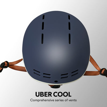 VALK Retro Bike Helmet, 56-61cm S, M, L Universal Dial Fit System, Shadow Navy 4
