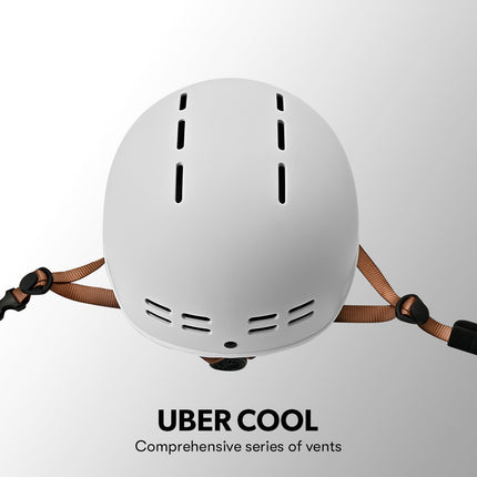 Valk Retro Bike Helmet, 56-61cm S, M, L Universal Dial Fit System, Arctic White 4
