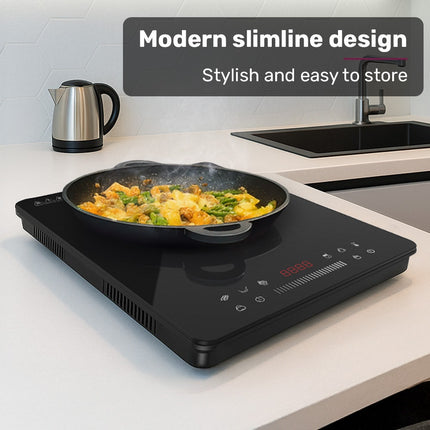 EUROCHEF Induction Benchtop Cooktop, 2000W, 9 Heat Levels, Fast Electric Portable Cooker, Touch Controls with Slider 3