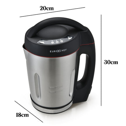 EUROCHEF Soup Maker Blender Smoothie Compact Hot Cold Stainless Steel Mixer 6