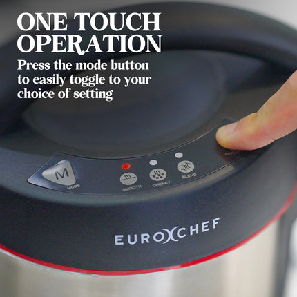 EUROCHEF Soup Maker Blender Smoothie Compact Hot Cold Stainless Steel Mixer 7