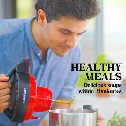 EUROCHEF Soup Maker Blender Smoothie Compact Hot Cold Stainless Steel Mixer 8