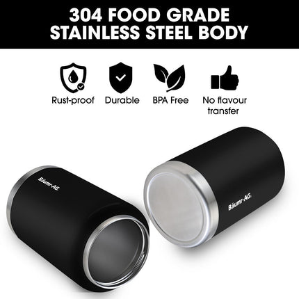 BAUMR-AG 3.8L Double Wall Insulated Stainless Steel Water Bottle, Drink Jug with Handle, Black 4