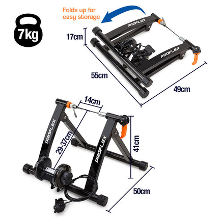 PROFLEX Indoor Bicycle Trainer - Bike Cycling Stationary Magnetic Stand Training 7