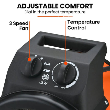 UNIMAC 3kW Electric Space Heater 15A 5