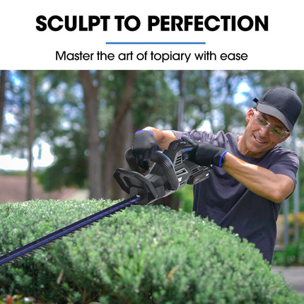 POWERBLADE HH4 20V Cordless Electric Hedge Trimmer Kit, with Lithium Battery and Fast Charger 5