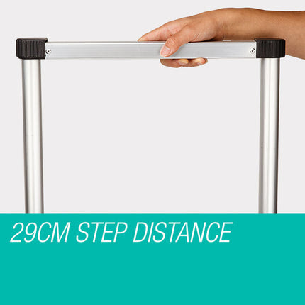 Bullet 2m Telescopic Aluminium Ladder Alloy Extension Extendable Steps 5