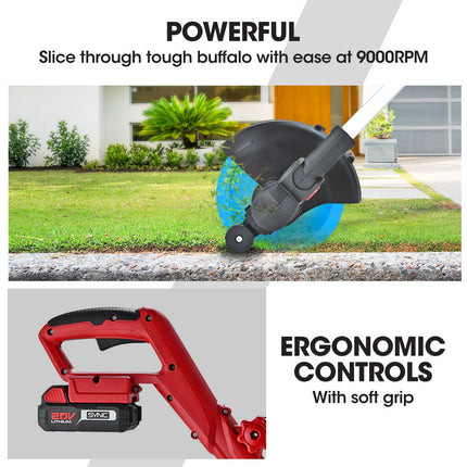 BAUMR-AG LN3 20V SYNC Cordless 2in1 Line Trimmer & Lawn Edger, with Battery and Charger Kit, Adjustable head, Guide Wheel 6