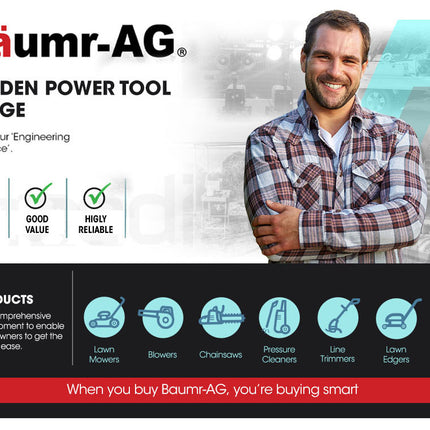 Baumr-AG 20V Cordless Line Trimmer Whipper Snipper Electric Garden Tool, 2.0Ah Lithium Battery Charger 3