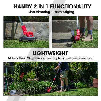 Baumr-AG 20V Cordless Line Trimmer Whipper Snipper Electric Garden Tool, 2.0Ah Lithium Battery Charger 4