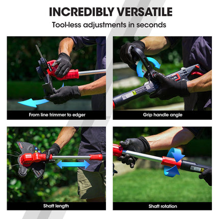 Baumr-AG 20V Cordless Line Trimmer Whipper Snipper Electric Garden Tool, 2.0Ah Lithium Battery Charger 5