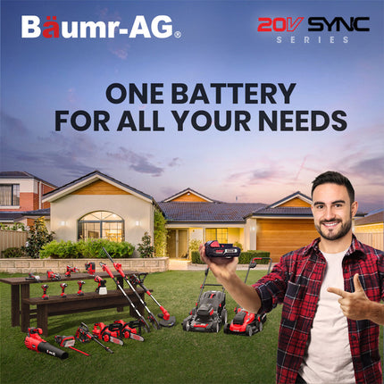 Baumr-AG 20V Cordless Line Trimmer Whipper Snipper Electric Garden Tool, 2.0Ah Lithium Battery Charger 9