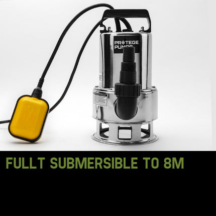 PROTEGE 1500W Submersible Dirty Water Pump Bore Tank Well Steel Automatic Clean 4