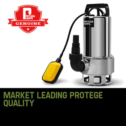 PROTEGE 2000W Submersible Dirty Water Pump Bore Tank Well Steel Automatic 2