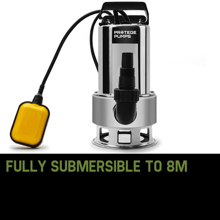 PROTEGE 2000W Submersible Dirty Water Pump Bore Tank Well Steel Automatic 4
