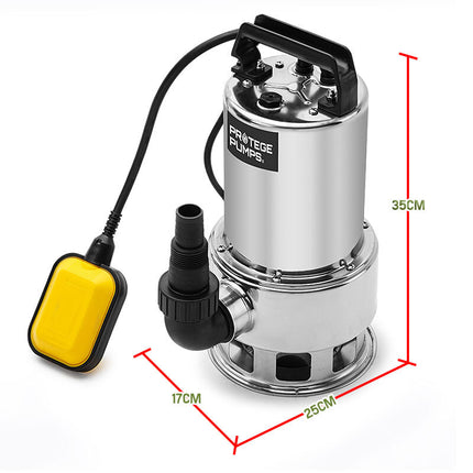 PROTEGE 2000W Submersible Dirty Water Pump Bore Tank Well Steel Automatic 6