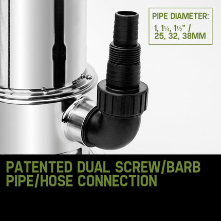 PROTEGE 2000W Submersible Dirty Water Pump Bore Tank Well Steel Automatic 7