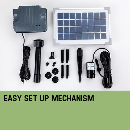 Protege 25W Solar Powered Fountain Submersible Water Pump with Battery Pond Kit Garden 3
