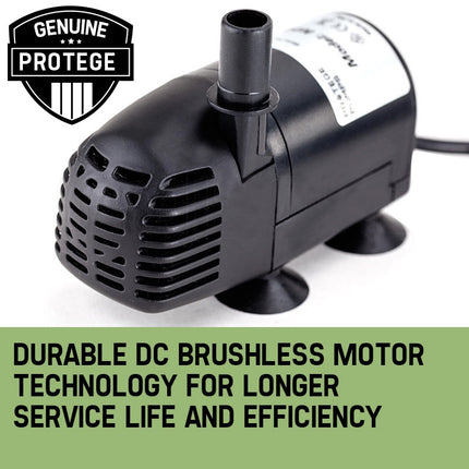 Protege 25W Solar Powered Fountain Submersible Water Pump with Battery Pond Kit Garden 10