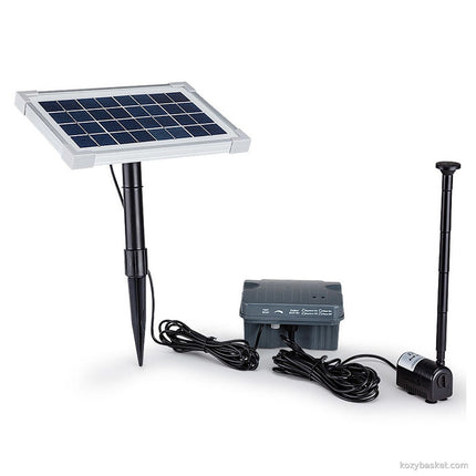 Protege 25W Solar Powered Fountain Submersible Water Pump with Battery Pond Kit Garden