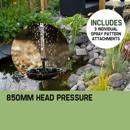 PROTEGE 5W Solar Powered Fountain Submersible Water Pump Panel Kit Garden Pond 5