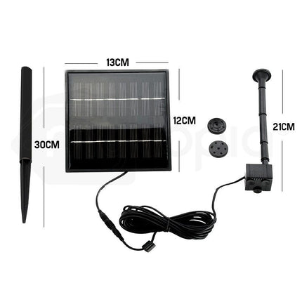 PROTEGE 5W Solar Powered Fountain Submersible Water Pump Panel Kit Garden Pond 10