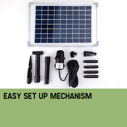 Protege 50W Solar Powered Fountain Submersible Water Pump Pond Kit Power Garden Panel 4