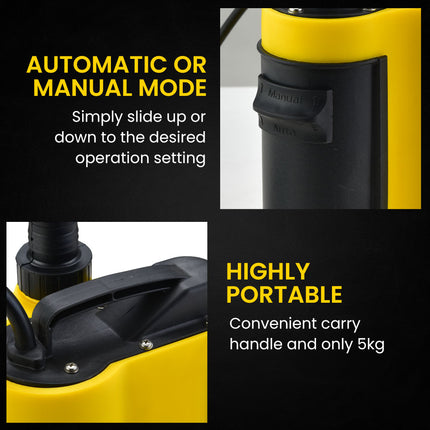 PROTEGE Tight Access Clean/Grey Water Submersible Sump Pump, Integrated Float Switch 3
