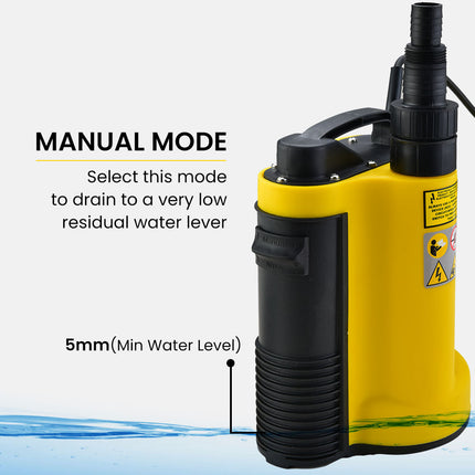 PROTEGE Tight Access Clean/Grey Water Submersible Sump Pump, Integrated Float Switch 5