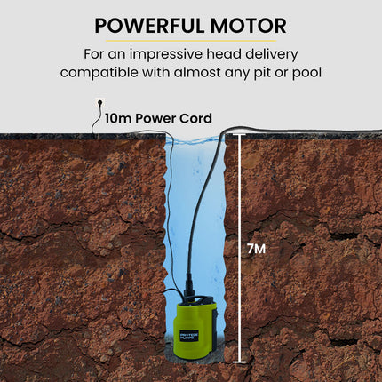 PROTEGE Tight Access Clean/Grey Water Submersible Sump Pump, Integrated Float Switch 7