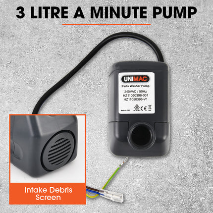 UNIMAC Parts Washer Replacement Pump, with 3.15 L/min Flow Rate 3