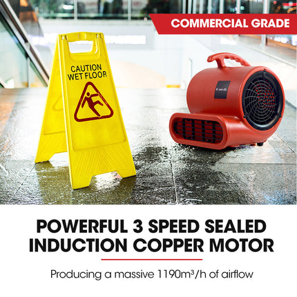 Baumr-AG 3-Speed Carpet Dryer Air Mover Blower Fan, 700CFM, Sealed Copper Motor, Poly Housing 2